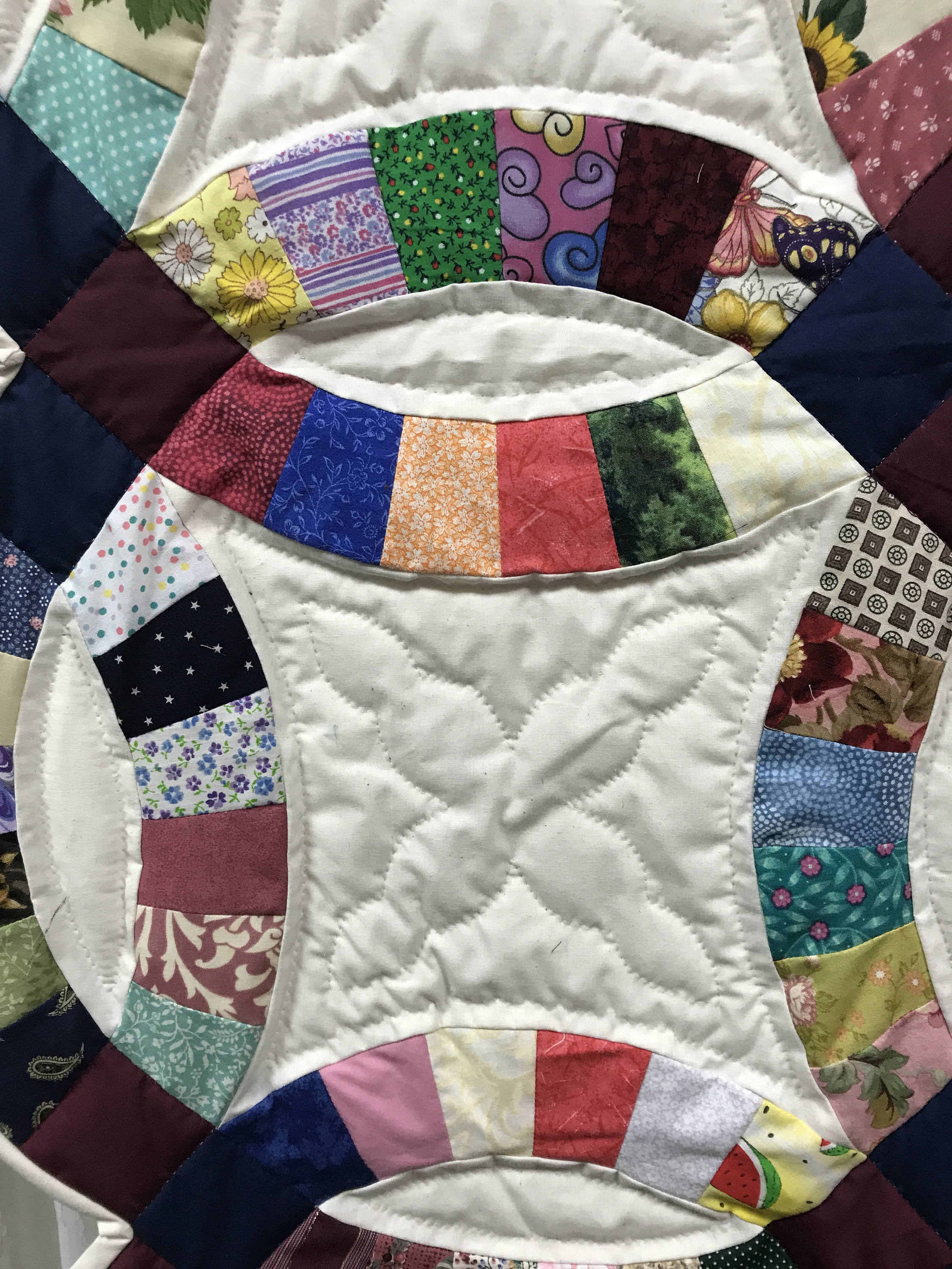 On SALE! Beautiful Double Wedding Ring Quilt Hand Quilted Handmade