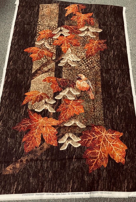 Maplewood panel Stonehenge Linda Ludiveco Northcott 24x42 100% cotton rare out of print