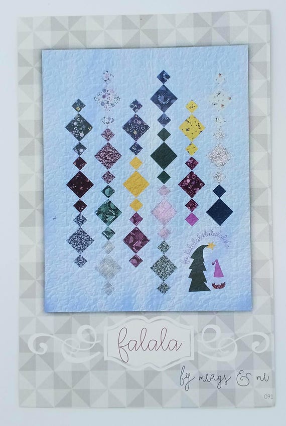 Falala Quilt Pattern by meags & me, Christmas theme 52" x 65"