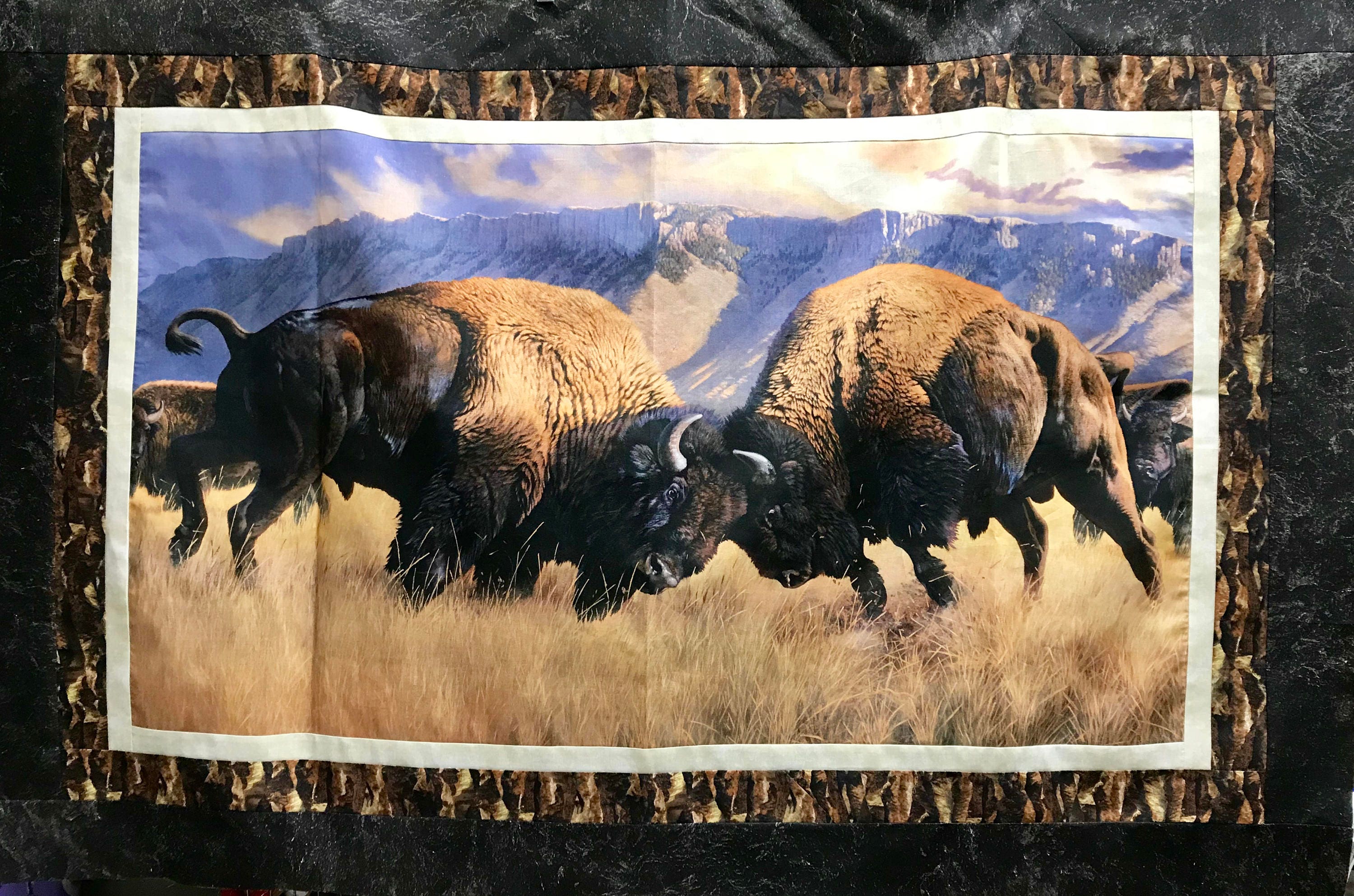 Buffalo Quilt Kit Bison Gridlock Northcott Stonehenge Etsy
