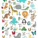 Animal ABC's Super Panel 47x70 use for Quilt or other Fun Projects