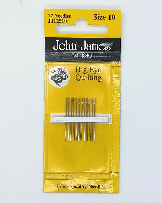 John James hand quilting Big Eye Size 10 Needles