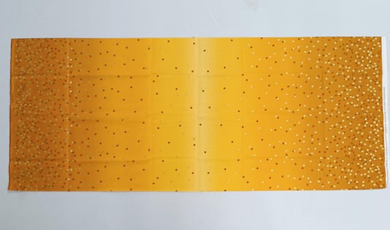 Ombre Confetti Metallic fabric Mustard by Vanessa Christenson for Moda Out of print 100% cotton Sold by the yard