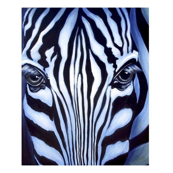 One Block Wonder Zebra Portrait Panel by David Textiles