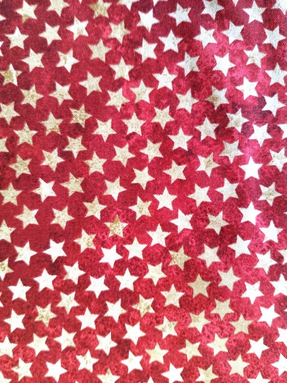 America 250: Stonehenge Stars red fabric by Linda Ludovico for Northcott Fabrics Sold by the yard