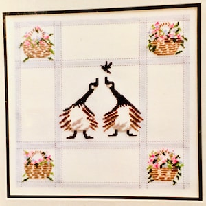 counted cross stitch embroidery Diane Graebner DGX-056 Friendship Amish geese vintage pattern rare out of print