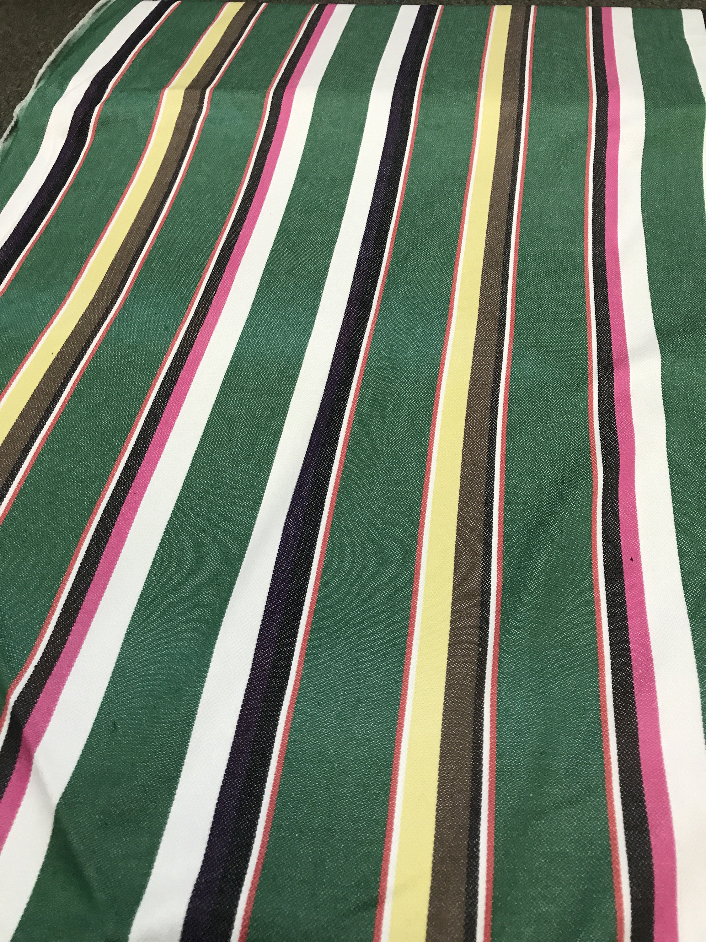 Serape Green Stripe fabric by the yard great for beach mat | Etsy