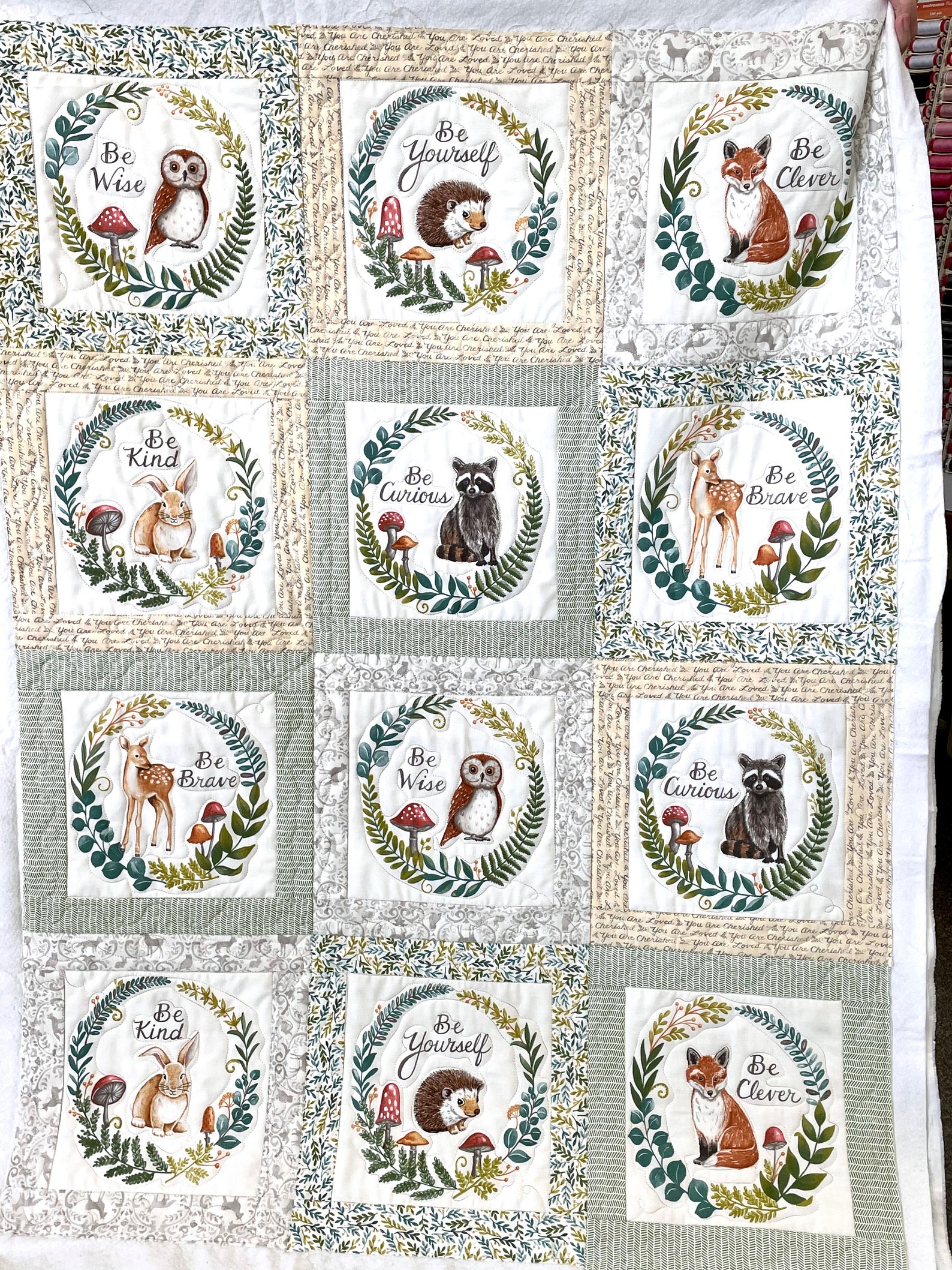 Baby Quilt Kit Easy Woodland Critters Effie's Woods Moda Etsy