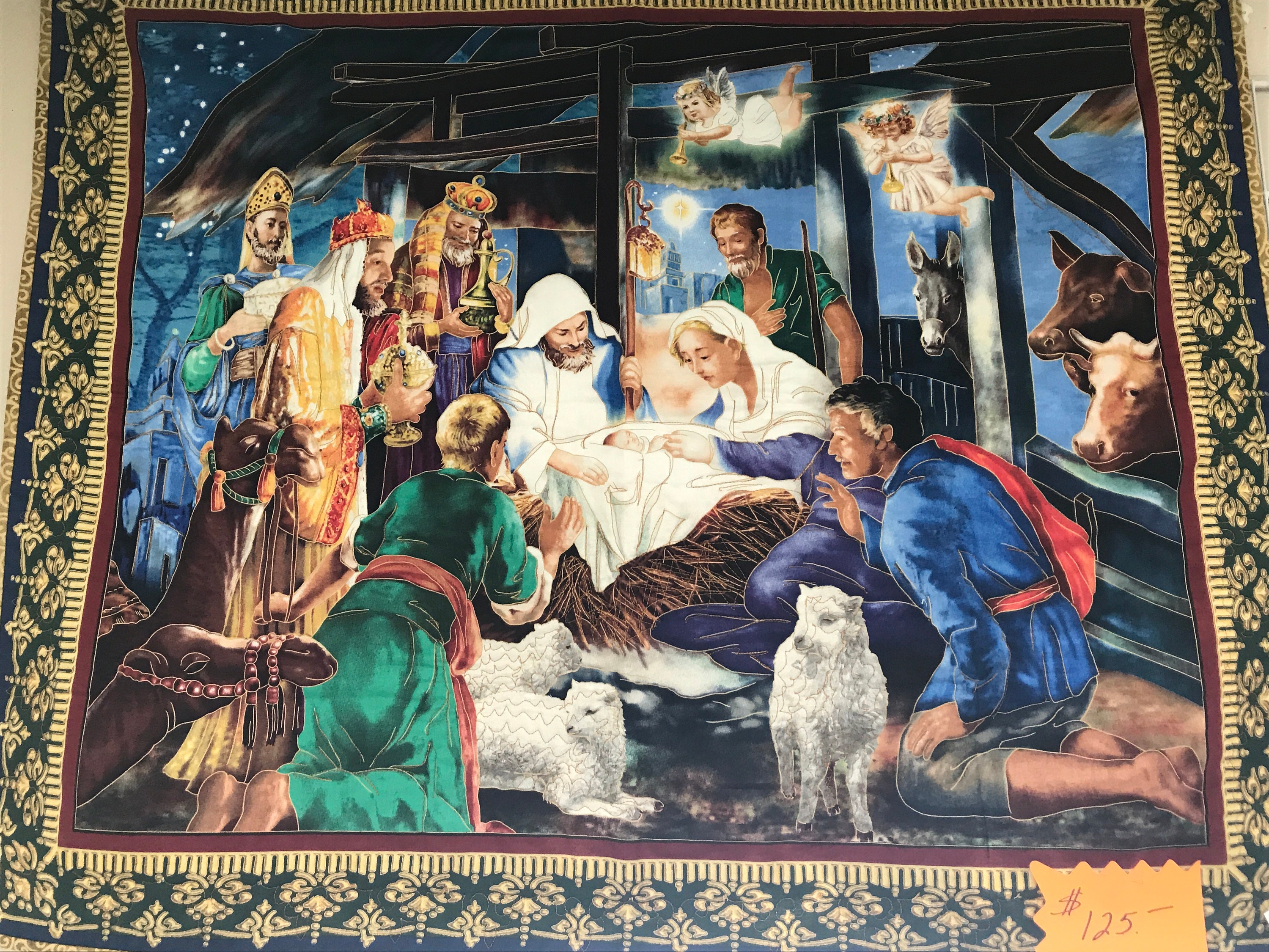 Nativity Wall Hanging Christmas Baby Jesus Religious 36x45 Etsy