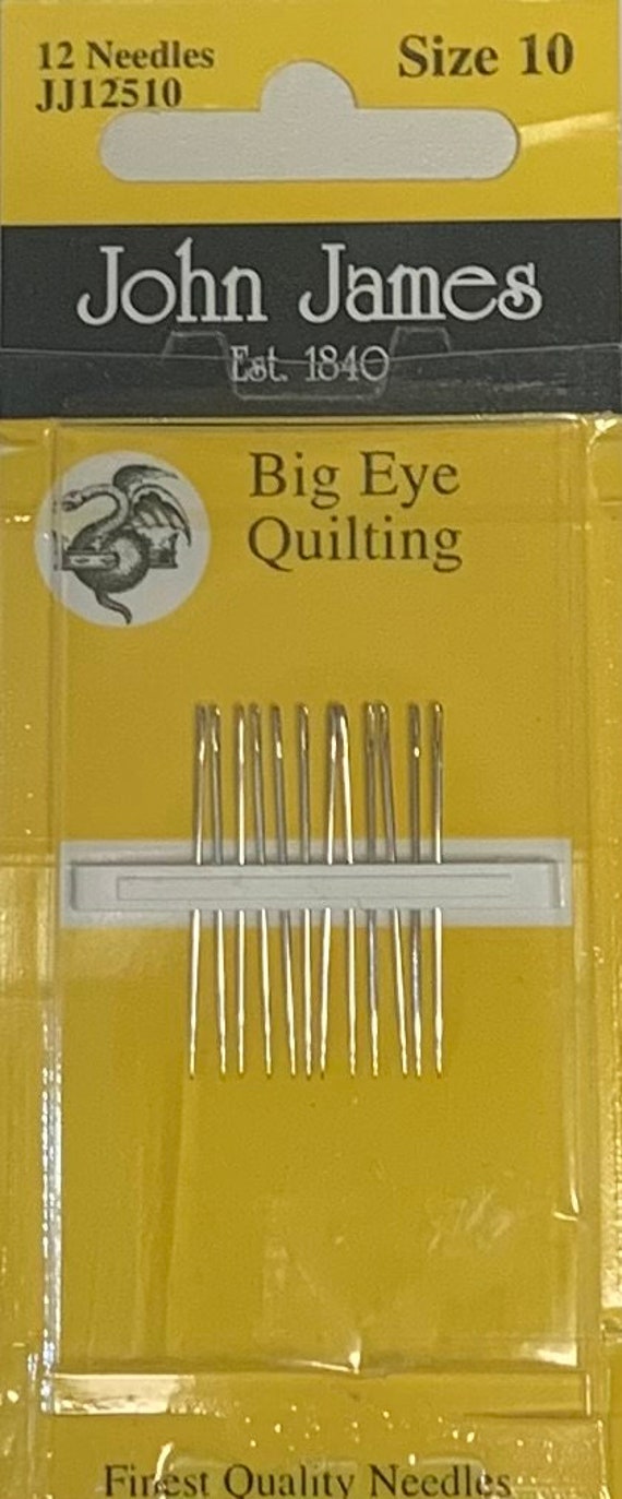 John James Golden Glide quilting needles Size 10 BIG EYE