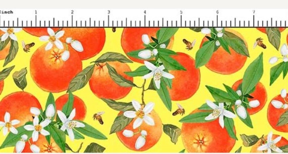 Florida shop hop 2024 oranges fabric 100% cotton by the yard QT fabrics