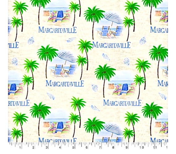 margaritaville fabric Jimmy Buffett 100% cotton out of print sold by the yard