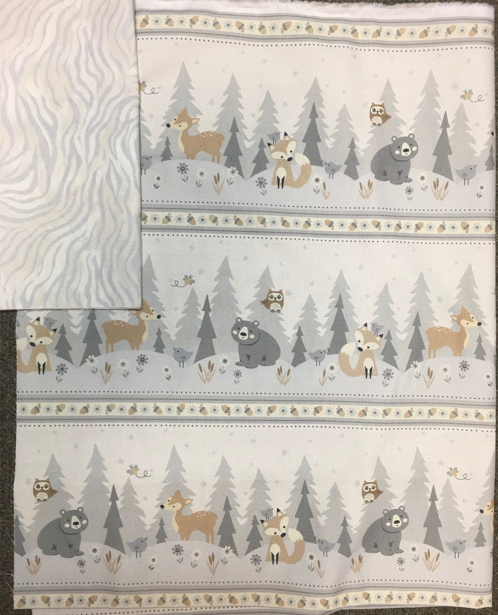 Woodlands little critters Baby Quilt Kit Generic Etsy