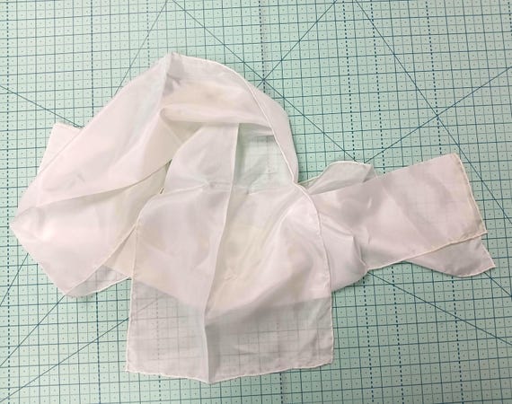 White Habotai Silk Scarf 11" x 60" 100% silk