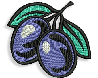 Plums embroidery design