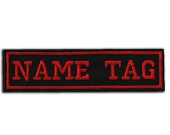 Op maat gemaakte geborduurde naampatches (10 x 2,5 cm) - Opstrijk-/naai- & klittenband | Gepersonaliseerde labels voor kleding, accessoires en uniformen