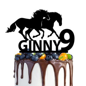 Birthday cake topper Wild horses, different colours and variations possible