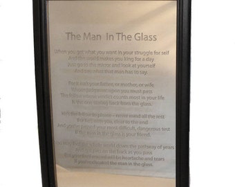 Engraved mirror with your own text