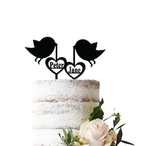 Hochzeitstorte Topper Lovebirds