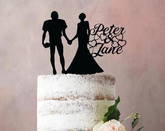 Wedding cake topper With groom playing American football