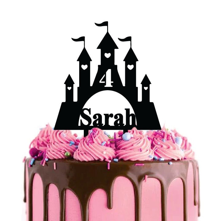 Birthday cake topper Royal Caste, perfect for any Disney or Cinderella fan. Available in different colours