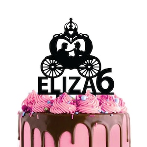 Décoration pour gâteau d&#39;anniversaire Cendrillon, parfaite pour tout fan de Disney ou de Cendrillon. Disponible en différentes couleurs