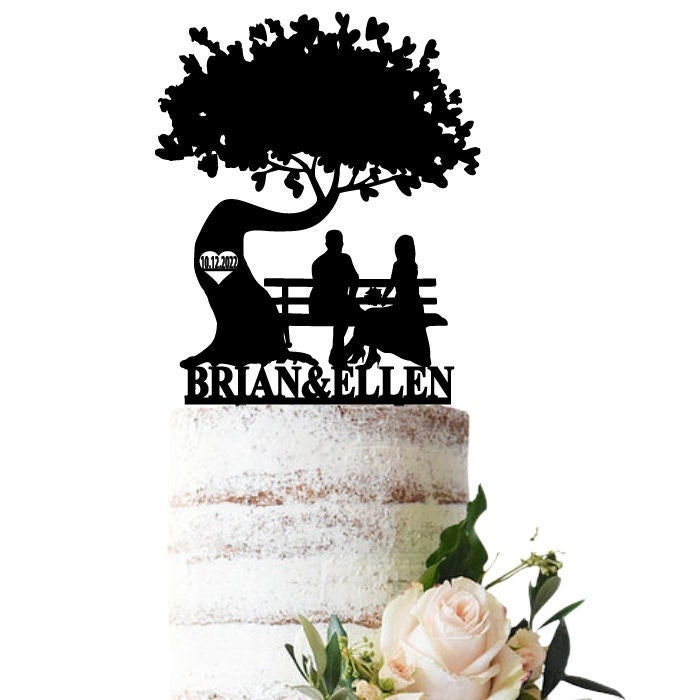 Wedding cake topper Under a tree of love