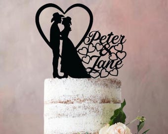 Wedding cake topper Western / Cowboy / Rustic style