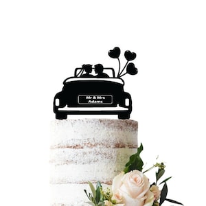Wedding cake topper Driving to our wedding