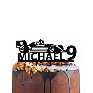 Topper per torta di compleanno auto da corsa di Formula 1, diverse varianti e colori possibili