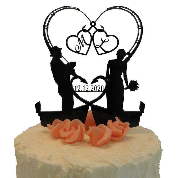 Wedding Cake Topper You Got Me Hooked 