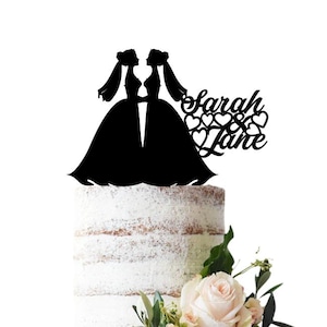 Wedding cake topper Two women in love