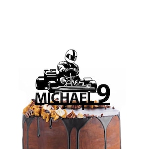 Birthday cake topper Go kart, different variations and colours possible