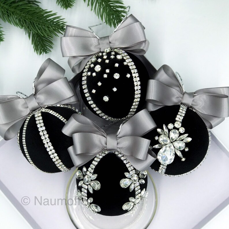 Black Christmas Ornaments 
