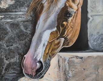 Equine Beauty - Original Stunning Horse Painting with Lifelike Detail by RensinkArt