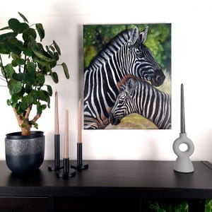 Zebra love - Original Painting by RensinkArt | wildlife wall art |