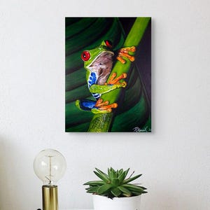Vastklampen aan het leven - Origineel schilderij van RensinkArt | tropische muurkunst |