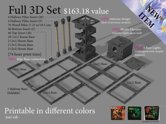 Betrayal at House on the Hill 3D Set (new Items: Base Light Betrayal at House on the Hill 3D Set (new Items: Base Light