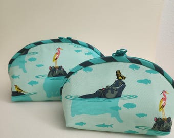 Bolsas con tapa de almeja Hippos and Friends - Juego de dos