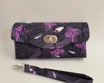 Cartera de mano necesaria en coral marino tropical / NCW / Cartera de mano para teléfono móvil / Bolso de mano