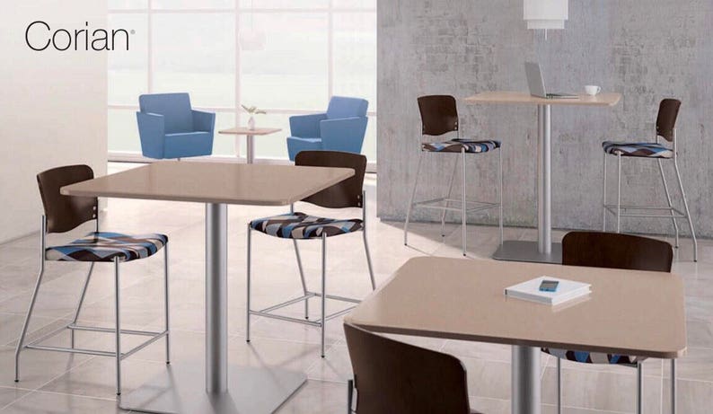 Round Table Top Made With Dupont Corian Solid Surface Tabletop Many Colors And Sizes 30 36 42 48 60