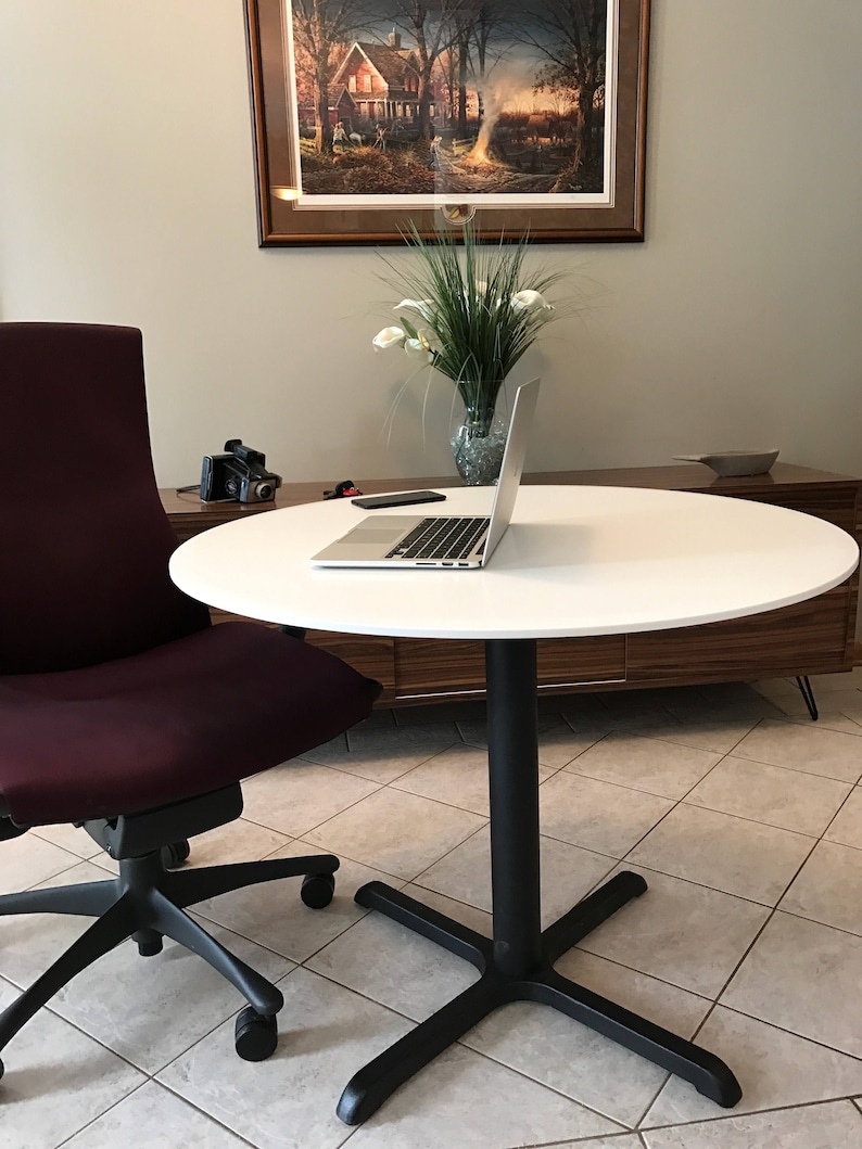 Round Table Top made with Dupont Corian Solid Surface Tabletop Etsy