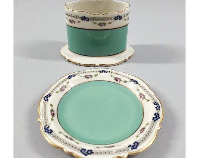 Royal Bayreuth Bavaria Germany US Zone Cigarette Match Toothpick Saucer Plate