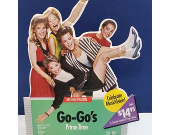 The Go Go's 1985 Prime Time Musicvision Video Store Standee Counter Display