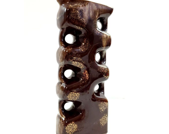 Vintage Mid Century Drip Glaze Red Ware Clay Jug Decanter Cork Stopper  Japan