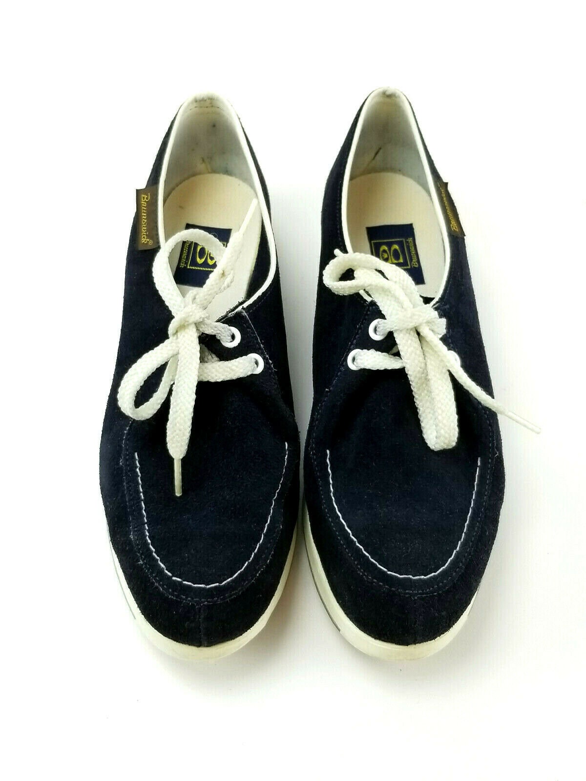 Vintage Retro Brunswick Blue Leather Suede Ladies Bowling Shoes Womens ...