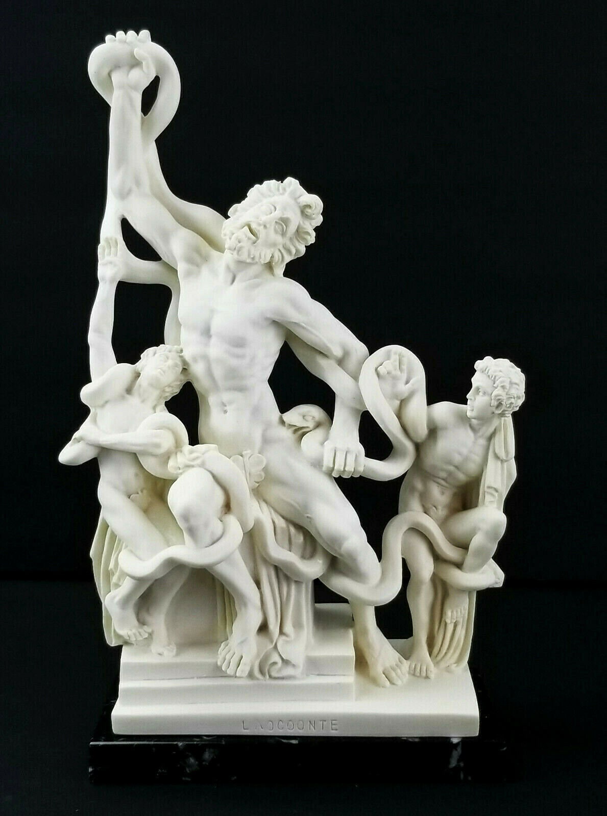 Vintage Laocoonte Greek Roman Mythology A Santini Alabaster with Marble ...
