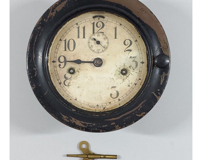 Vintage Seth Thomas WWII Maritime Navy Bakelite Ships Clock Key Parts/Repair