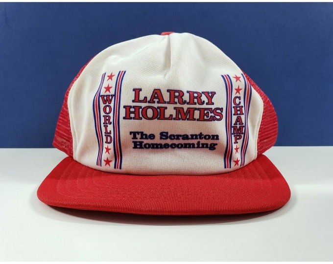 Vintage Snapback Hat Retro Larry Holmes Boxing Champion Scranton Homecoming Trucker Hat db