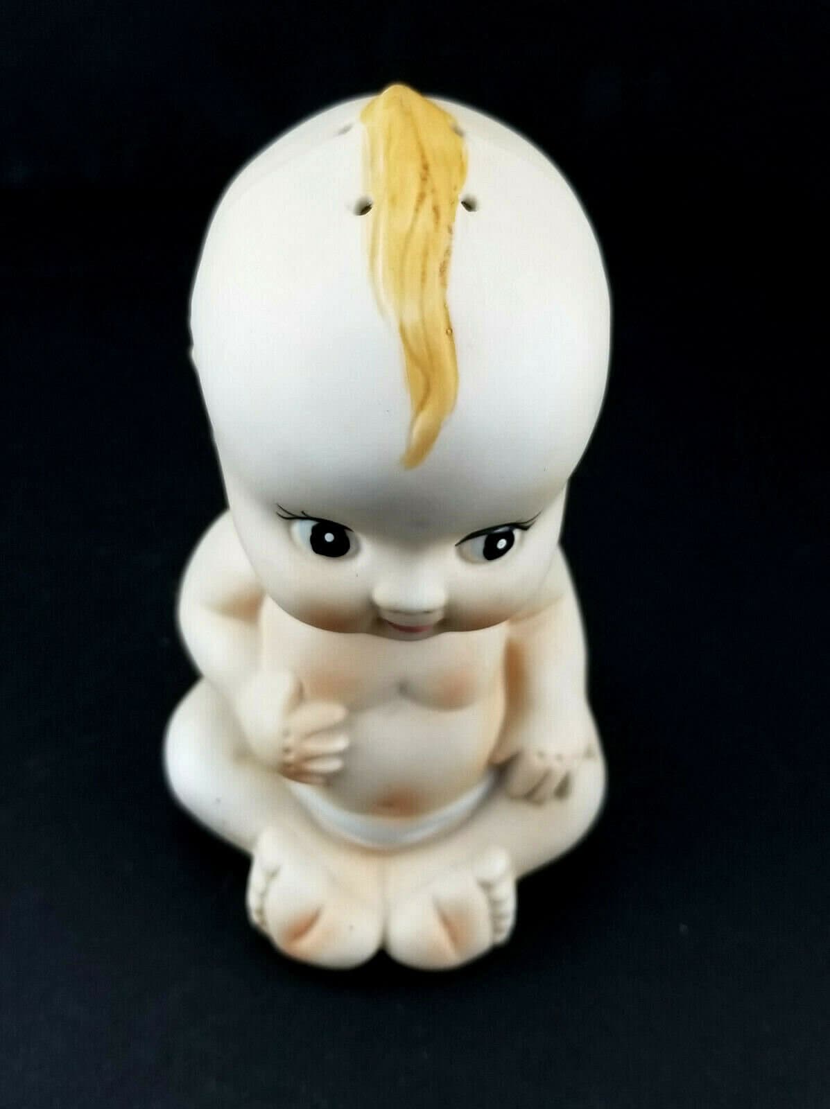 Vintage Kewpie Baby Doll Bisque Talcum Powder Shaker Baby Shower/Nursery Decor